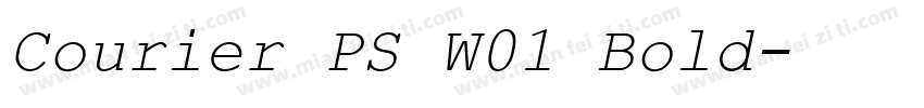 Courier PS W01 Bold字体转换